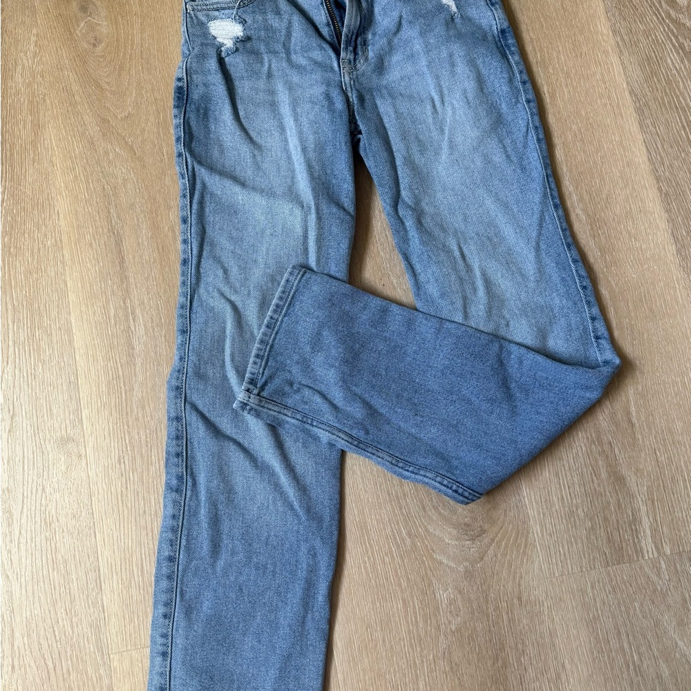 Hollister High-Rise Light Blue Distressed Jeans